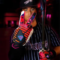 Guantes de Bateo de Béisbol Personalizables en Oferta, Transpirables, de Cuero Premium, Ecológicos, Antideslizantes, Duraderos, con Cierre de Gancho y Bucle