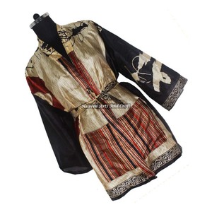 KS005 Beachwear Vintage Sari Kimono Short Manufacturer Of Beachwear Vintage Sari Kimono Short <b>Cardigan</b> Vintage Sari Kimono Short - Product Image 3
