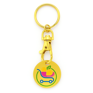 Jeton de chariot de supermarché personnalisé, design euro, en alliage de zinc, motif dessin animé tendance, impression de logo personnalisé, léger - Product Image 5