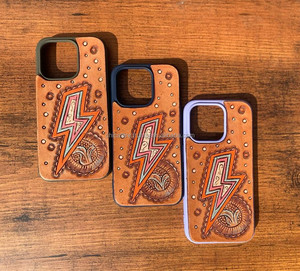 Nueva llegada occidental elegante mano Tooled fundas de teléfono de cuero personalizado Vintage de lujo de alta calidad teléfono 15 fundas móviles - Product Image 3