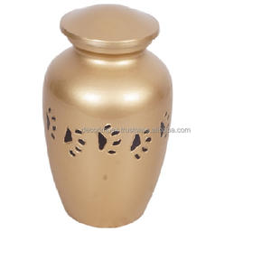 Fini bleu petite taille bonne qualité urne funéraire en métal pour cendres urne décorative en métal urne adulte application urne funéraire - Product Image 2