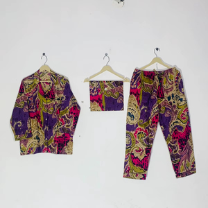 Traje de Noche Informal de Manga Larga para Mujer, de Algodón Sostenible, Transpirable y Ecológico, de Color Sólido, Tejido, para Vacaciones de Verano - Product Image 1