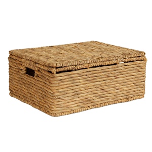Cesta de Jacinto de Agua Ecológica de Nuevo Diseño para Servir, Personalizable, OEM, Rectangular, Estilo Bohemio, Multifuncional, Hecha en Vietnam HNH - Product Image 1