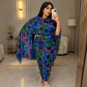 Toub Sudanés Premium, Tela de Voile 100% Algodón con Estampado Digital |   Tela para Vestidos Tradicionales con Patrón Vibrante, Elegante y de Calidad Lujosa - Product Image 2