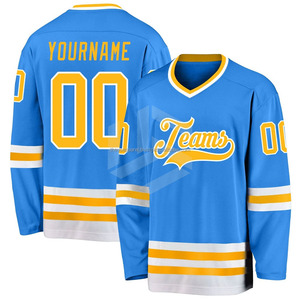 Maillot de hockey sur glace de haute qualité, nouvelle arrivée, manches courtes, 100% polyester, séchage rapide, vêtements d'équipe personnalisés, unisexe - Product Image 5