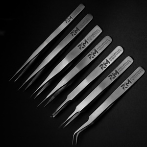 Pince à cils professionnelle en acier inoxydable personnalisée, durable, anti-magnétique, pour isolation de cils volumineux - Product Image 4
