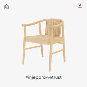 Fauteuil en rotin et bois de frêne de luxe, style moderne, pour café, restaurant, balcon, terrasse, fabriqué en Indonésie - Product Image 1