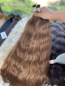 Cabello Vietnamita Virgen de Lujo Premium, NASA Bulk - Extensiones 100% Naturales Sin Procesar, Puntas Super Doblemente Tramadas, Permanente, Todos los Colores, Salones - Product Image 6