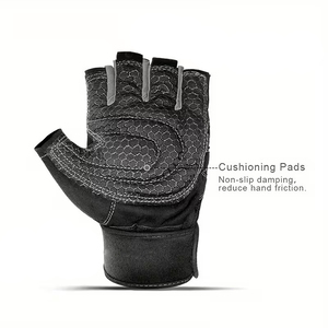 Guantes de Ciclismo Transpirables de Media Mano de Alta Calidad para Adultos, Protección para las Manos, Deporte al Aire Libre, Bicicleta de Carretera, Unisex, Cierre de Gancho y Bucle - Product Image 2