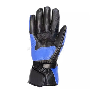 Lightweight Durable Comfortable Leather Motorbike <b>Gloves</b> Hand Grips <b>Touchscreen</b> Compatible Breathable Fabric Hook Loop Closure - Product Image 4