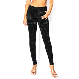 Ladies Slim Fit Stretch Denim Pants Plus Size Jeans Branded Woven Dark Colored Ripped Women's Breathable Girlfriend Jeans Pants - Product Image 5