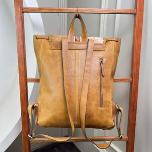 กระเป๋าเป้หนังวัวแท้สำหรับผู้หญิงกระเป๋าเป้สะพายหลังเดินทางโลโก้ออกแบบได้ตามต้องการ - Product Image 5