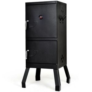 Griglia per barbecue verticale a 2 livelli da esterno con termometro utensile Premium per cibi perfettamente cotti - Product Image 1