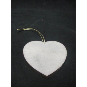 Beautiful Design Contemporary <b>White</b> Marble Gold Edge <b>Hanging</b> Eco-Friendly Heart-Shaped Home Decorative Christmas Ornament - Product Image 3