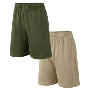 Custom Logo Men's Boys Basketball <b>Shorts</b> Oversized Fit Elastic Waist Knitted Mesh Sports <b>Shorts</b> Breathable Polyester Athletic - Product Image 2