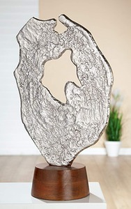 Abstract Metal Sculpture Irregular Shape Handmade Artistic <b>Decor</b> Contemporary Design Tabletop Living Room Display - Product Image 2