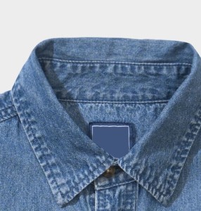 Men's Denim Shirt Long Sleeve Button <b>Down</b> Casual Solid Color Cotton Regular Fit Turn-<b>down</b> Collar Full Sleeve All Seasons - Product Image 2