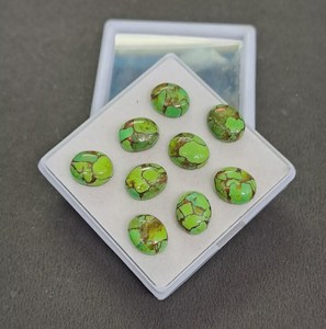 Turquesa Verde Cobre, Cabujón Ovalado, Gema Suelta para Joyería - Product Image 3