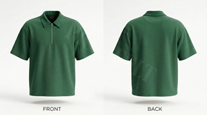 Polo en tissu de haute qualité 100% pour l'été, design de logo personnalisé, fermeture éclair sur le devant, pour un usage décontracté, polos pour hommes - Product Image 4