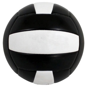 Balón de Voleibol PU Personalizado Original Blanco y Negro para Entrenamiento de Adultos, Cosido a Mano, Duradero, de Color Sólido - Product Image 2