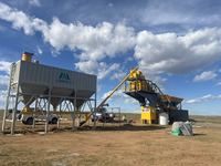 Impianto di Betonaggio ZEYU 60t Mini Orizzontale Portatile con Silo per Cemento e Ceneri Volanti, Sistema di Controllo Elettrico PLC