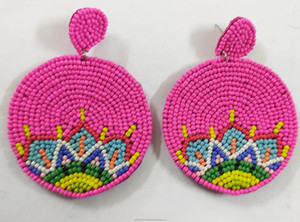 Pendientes Colgantes con Cuentas de Diseño Clásico Bohemio, Multicolor, Tamaño Personalizado, Unisex, con Forma de Flor y Número, Regalo de Boda - Product Image 5