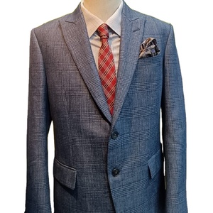 ชุดสูทธุรกิจของผู้ชายระบายอากาศได้ดีแบบ2ชิ้นแขนยาวคอวีมีจีบด้านหน้า #200มีขนาดใหญ่พิเศษ - Product Image 1