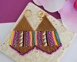 Boucles d'oreilles perlées sans nickel, sans plomb, finition solide, article de gros personnalisé en usine - Product Image 3