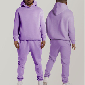 Ensemble survêtement homme tendance personnalisé avec votre logo, sweat à capuche décontracté et pantalon de jogging, 100% coton respirant - Product Image 5