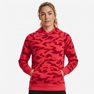 Men's <b>Red</b> Camouflage Lined Long Regular Sleeve <b>Hoodie</b> French Terry Casual Spring Wear Breathable Eco-Friendly Quick Dry Cotton - Product Image 3