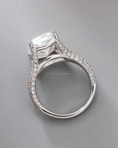 IGI/GIA Lab Grown Cut Diamond Vintage 14k blanc mariage/bague de fiançailles unisexe or blanc fin pour fête d'anniversaire digne - Product Image 4