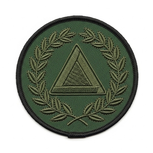 Parche Masónico de Compás y Escuadra, Bordado en Rojo Granate Suave, Insignia de la Francmasonería, Aplique para Uniforme Ritual - Product Image 6