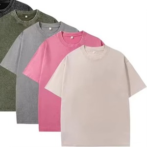 T-shirt vintage délavé pour homme, coupe oversize, streetwear, coton épais, logo personnalisé, t-shirt délavé, fabrication OEM, vente en gros de vêtements en vrac - Product Image 6