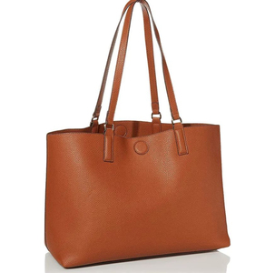 Bolsos de Mano de Diseño Vintage para Mujer, con Dos Cierres, Impermeables, Ligeros, de Cuero Genuino, para la Vida Diaria, Modernos, con Patrón Sólido - Product Image 1