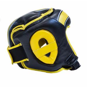 Protège-tête de boxe et de rugby en cuir personnalisé à double visière, respirant, réglable, pour la sécurité au Taekwondo - Product Image 1