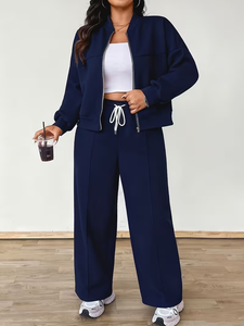 Ensemble deux pièces en velours pour femmes grandes tailles, mode automne-hiver, style simple, Bangladesh - Product Image 2