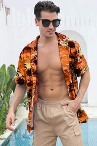 เสื้อเชิ้ตแขนสั้นพิมพ์ลายสไตล์ฮาวายสำหรับผู้ชาย รุ่นใหม่ล่าสุด ทรงหลวม ไซส์ใหญ่ เหมาะสำหรับใส่ไปเที่ยวชายหาด - Product Image 4