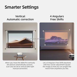 โปรเจคเตอร์พกพา Android รองรับความละเอียด 4K ฟังก์ชั่นทีวี 1080P สำหรับเล่นเกมและการศึกษา โปรเจคเตอร์วิดีโอสำหรับโรงภาพยนตร์ รุ่น A004 Pro - Product Image 5