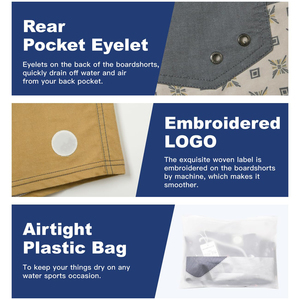 กางเกงขาสั้นชายหาดพิมพ์ลายสีสันสดใส กันน้ำ สำหรับผู้ชาย ออกแบบเองได้ เหมาะสำหรับการเดินทางและกิจกรรมทางน้ำ - Product Image 5