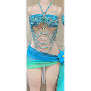 Venta caliente con precio razonable Sujetador acolchado Beads Traje Bellydance con alta calidad - Product Image 4