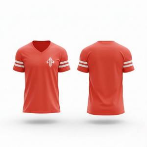 เสื้อฟุตบอลอเมริกันคุณภาพสูง คอวี ฤดูร้อน ระบายอากาศได้ดี 100% โพลีเอสเตอร์ ไซส์ใหญ่ แห้งเร็ว RIVIAN - Product Image 1