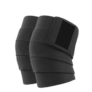 Heavy Duty Knee Wraps For Squats And Powerlifting Elastic Compression Knee Support Straps For <b>Weight</b> Training Bodybuilding - Product Image 3