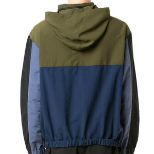 Chaqueta cortavientos de invierno para hombre, chaqueta informal con capucha y media cremallera, para exteriores, con bolsillo frontal con solapa - Product Image 5