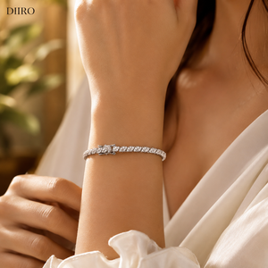 925 Sterling <b>Silver</b> Pear Shape Brilliant Cut Moissanite White Gold Plated Tennis <b>Bracelet</b> Women's Everyday Wear Jewelry - Product Image 4