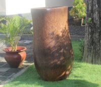 Pot & Planter Bunga Besar dari Kayu Pinus Alami Ramah Lingkungan, Warna Dapat Disesuaikan, untuk Penggunaan di Rumah & Luar Ruangan, Ukiran Tangan Gaya Bohemian