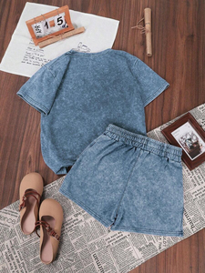 Conjunto de Verano para Mujer, 100% Algodón, Secado Rápido, Ecológico, Transpirable, Ropa Deportiva y de Ocio, Precio Económico, Venta al Por Mayor - Product Image 2