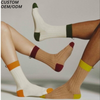 Chaussettes de sport à compression tricotées sur mesure - Séchage rapide, respirantes, antibactériennes, à 5 orteils, en mélange de coton pour le printemps, usage quotidien