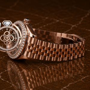 Montre bracelet pour homme en acier inoxydable de style bijoux de luxe, avec mouvement à quartz chronographe analogique de 20 mm et diamants en moissanite - Product Image 3