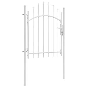 39.4 bianco "x 68.9" acciaio cancello da giardino elegante scherma traliccio e soluzione cancello - Product Image 2
