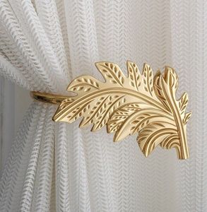 Solid Brass Window Curtain Holdback Decorative Wall Mounted Drapery Holder Vintage Restaurant Home Hotel Curtain Hardware - Product Image 5